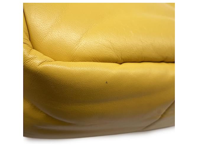 Mini borsa a mano in pelle Triangle Prada Giallo - vista 8