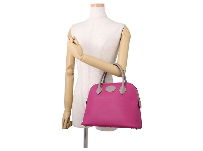 Hermès Borsa Hermes Bolide 31 in Etoupe Gray e Rose Purple Porpora Taupe - vista 4