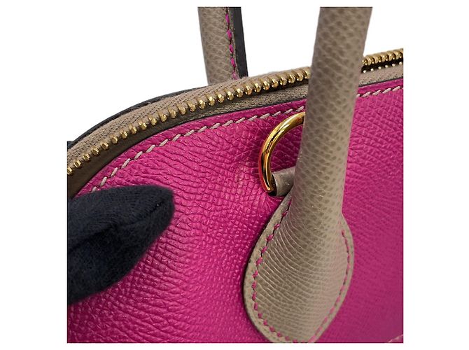 Hermès Borsa Hermes Bolide 31 in Etoupe Gray e Rose Purple Porpora Taupe - vista 9