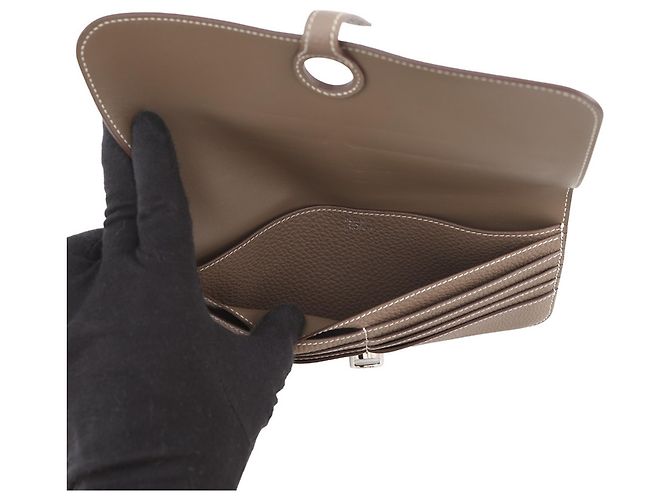 Hermès Dogon Long Wallet in Etoupe Gray Taupe - Ansicht 5