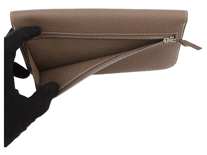 Hermès Dogon Long Wallet in Etoupe Gray Taupe - Ansicht 6