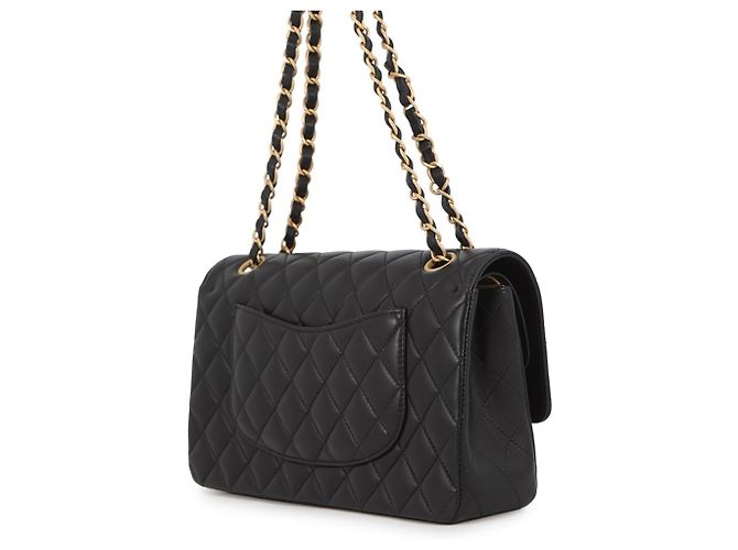 Borsa a tracolla Chanel Matelassé in pelle di agnello nera con catena Nero - vista 2
