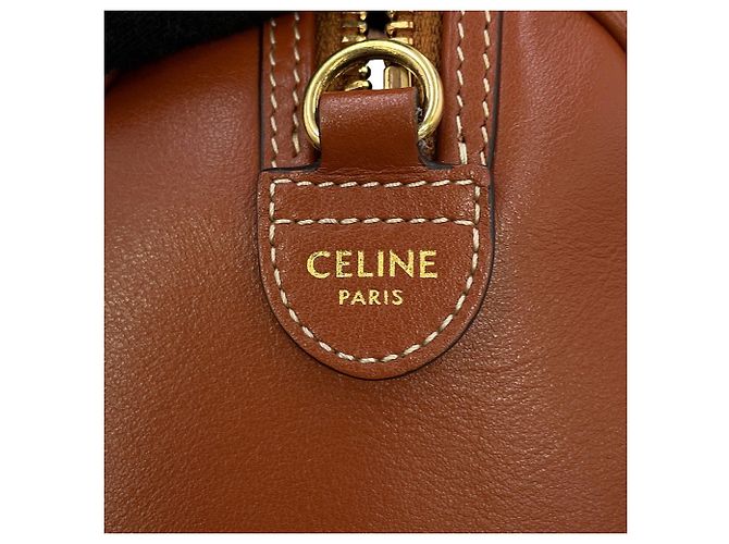 Céline Celine Boston Small Handtasche aus Triomphe-Leder Braun - Ansicht 13