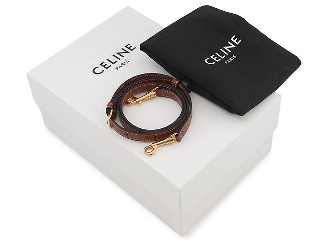 Céline Celine Boston Small Handtasche aus Triomphe-Leder Braun - Ansicht 15