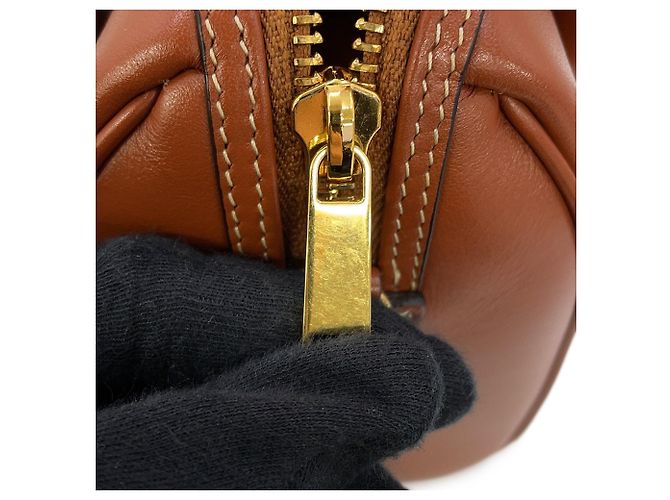 Céline Celine Boston Small Handtasche aus Triomphe-Leder Braun - Ansicht 9