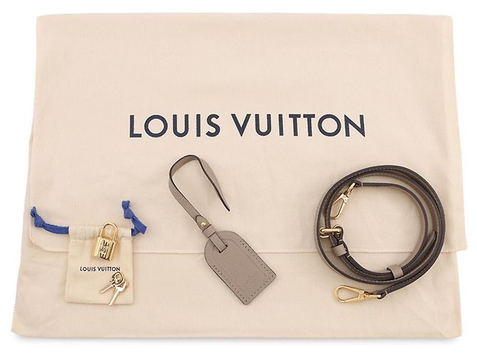 Borsa Louis Vuitton Bicolor Monogram Empreinte Petit Palais PM Grigio Crudo - vista 18