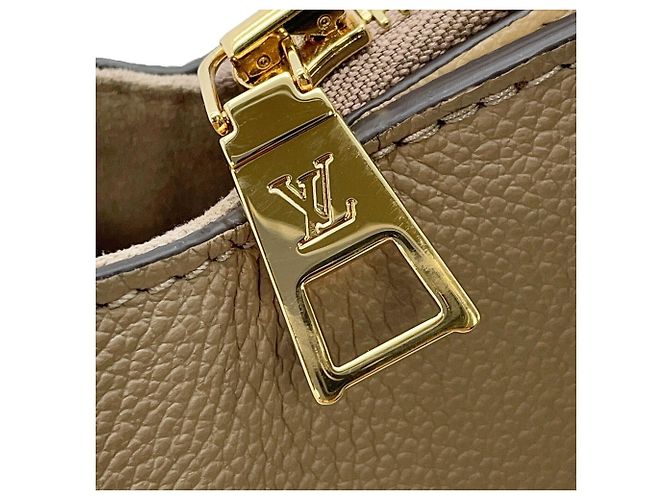 Borsa Louis Vuitton Bicolor Monogram Empreinte Petit Palais PM Grigio Crudo - vista 9
