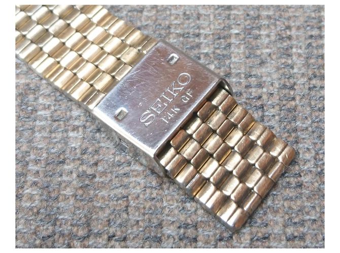 Seiko Emblem Montre Quartz Plaqué Or 7832-5000 Doré - vue 11