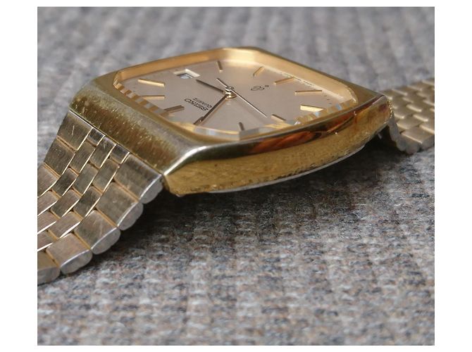 Seiko Emblem Montre Quartz Plaqué Or 7832-5000 Doré - vue 8
