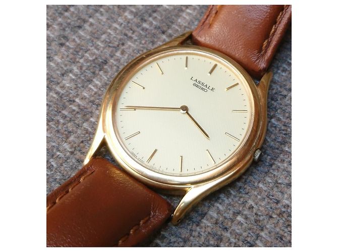 Seiko Lassale 2F50-0700 Relógio de Quartzo Dourado - vista 2