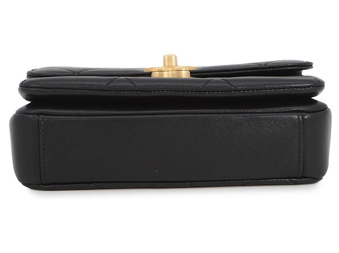 Borsa a Spalla Chanel Matelassé Mini Flap Nero - vista 3