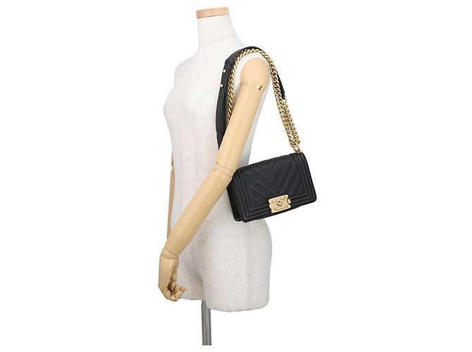 Borsa Chanel Matelasse Boy Small Nero - vista 4