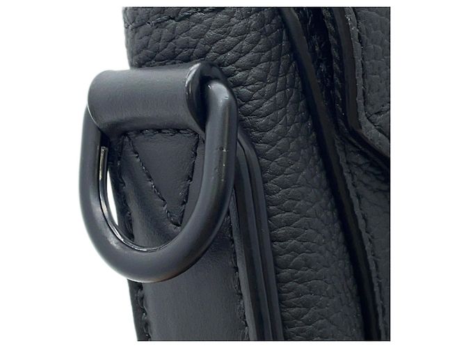 Borsa a tracolla in pelle granulata nera Louis Vuitton Nero - vista 13