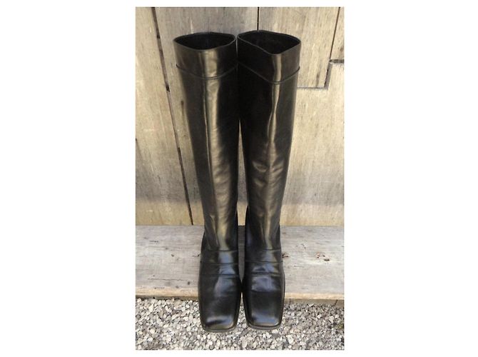 Bally Casland hohe Stiefel aus schwarzem Leder - Ansicht 10