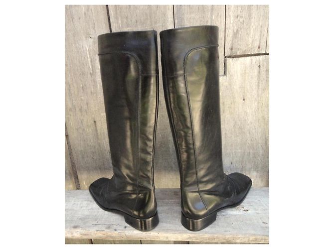 Bally Casland hohe Stiefel aus schwarzem Leder - Ansicht 5
