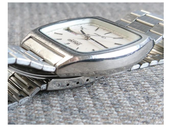 Relógio Seiko Chronos de quartzo ref. 8123-5240 Branco Hardware prateado - vista 6
