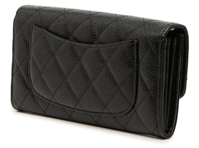 Cartera larga Chanel Matelassé Coco Mark Negro - vista 2
