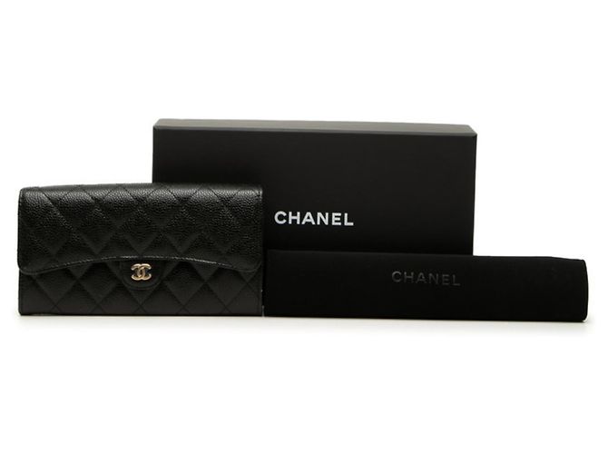 Cartera larga Chanel Matelassé Coco Mark Negro - vista 7