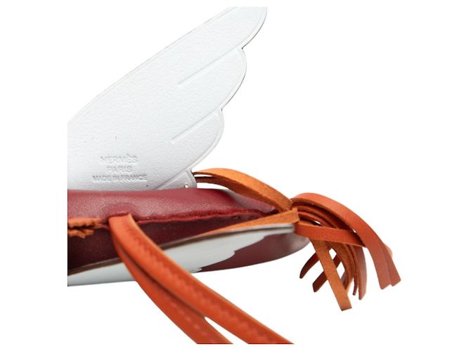 Hermès Hermes Rodeo Pegasus MM Charm Taschenanhänger Braun Rot Blau Bordeaux - Ansicht 3