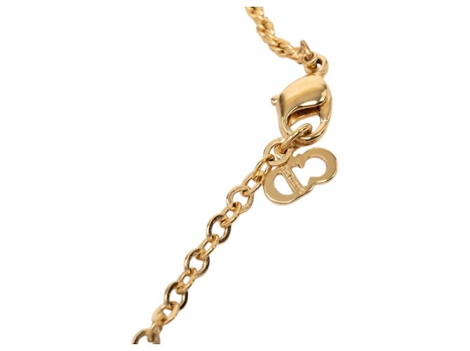 Collana con pendente logo vintage Christian Dior D'oro - vista 5