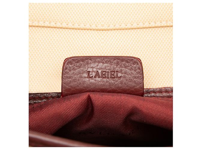 Bulgari Bvlgari Canvas und Leder Tote Bag Rot Beige Bordeaux - Ansicht 6