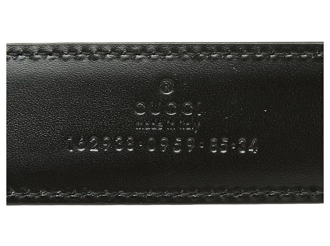 Gucci Sherry Line Square Logo Buckle Belt Black Silvery - view 5
