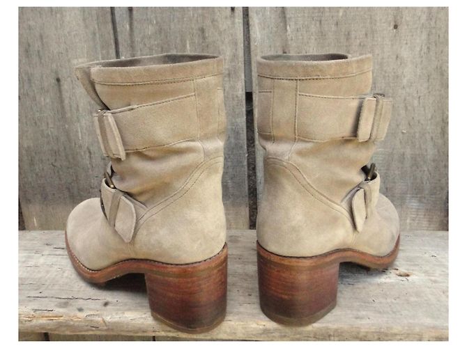 Free Lance Biker 7 Mini Strap Botines de ante Beige - vista 5
