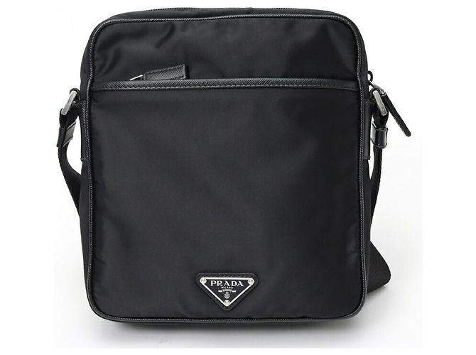Borsa a tracolla Prada Re-Nylon x Pelle Saffiano Nero - vista 3