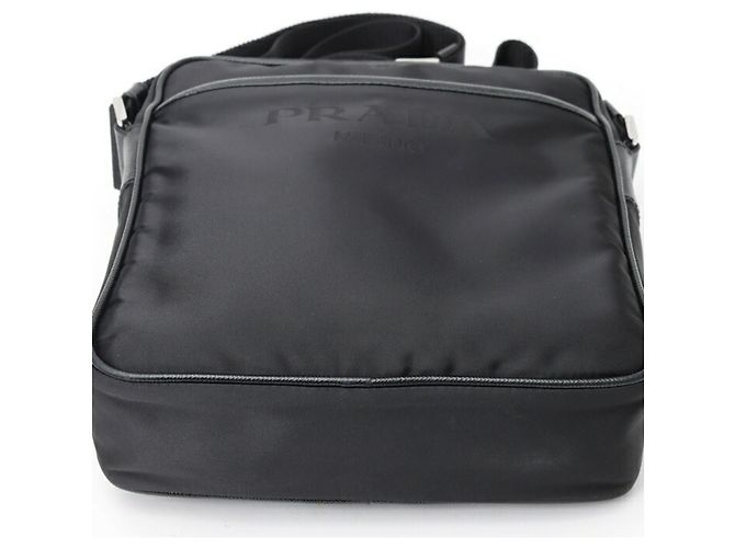 Borsa a tracolla Prada Re-Nylon x Pelle Saffiano Nero - vista 4