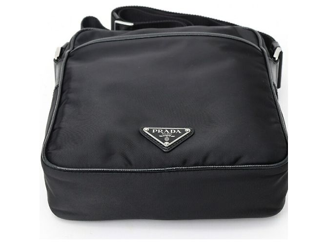Borsa a tracolla Prada Re-Nylon x Pelle Saffiano Nero - vista 5