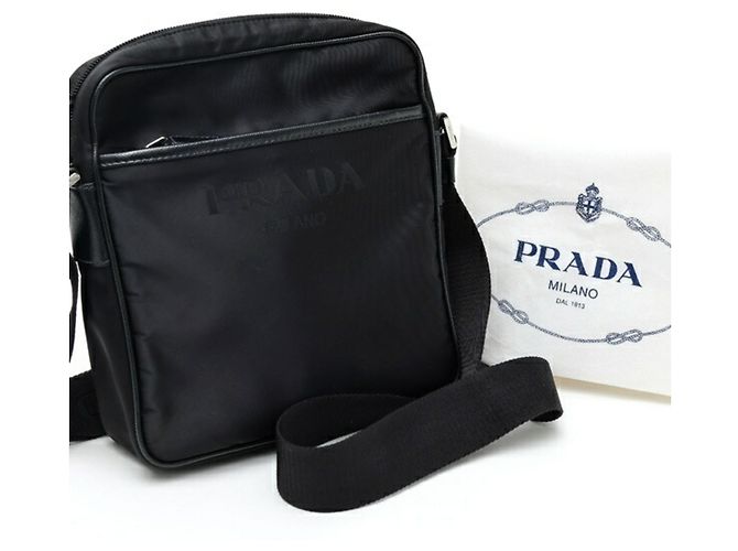 Borsa a tracolla Prada Re-Nylon x Pelle Saffiano Nero - vista 8