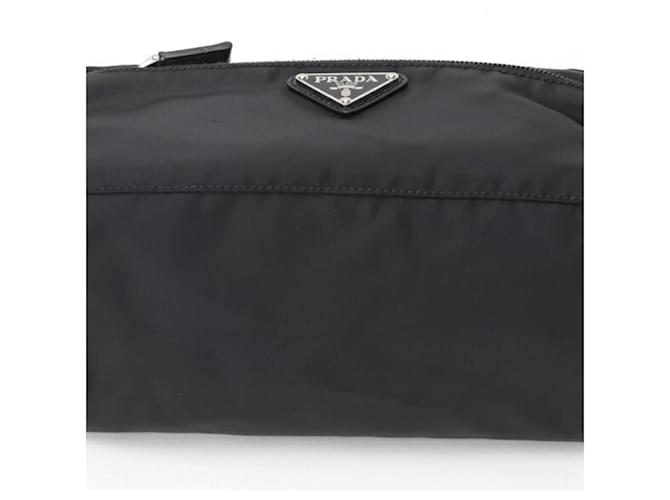 Saffiano Prada Nylon Reisebeutel Schwarz - Ansicht 3
