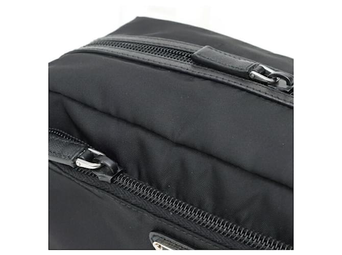 Saffiano Prada Nylon Reisebeutel Schwarz - Ansicht 5