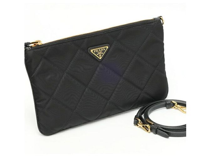 Borsa a tracolla Prada PRADA Re-Nylon x Pelle Saffiano Nero - vista 6