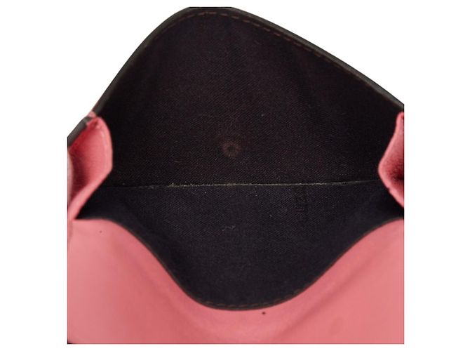 Baguette Porta-cartões de couro rosa Fendi - vista 10