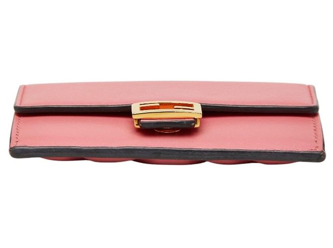 Baguette Porta-cartões de couro rosa Fendi - vista 5
