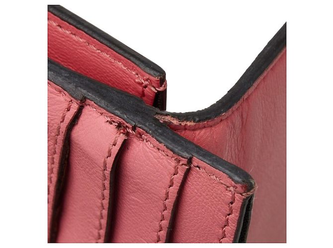 Baguette Porta-cartões de couro rosa Fendi - vista 6