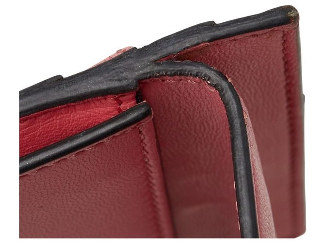 Baguette Porta-cartões de couro rosa Fendi - vista 7