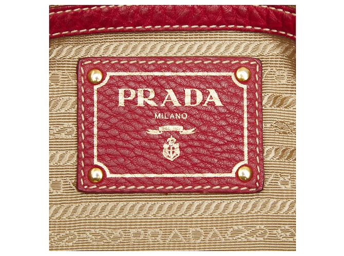 Tote e Borsa a Spalla in Pelle Rossa Prada Rosso - vista 10
