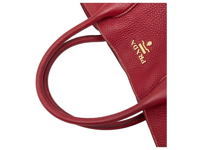 Tote e Borsa a Spalla in Pelle Rossa Prada Rosso - vista 4