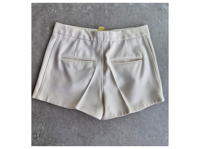 Shorts Carven bege em lã e viscose - vista 4