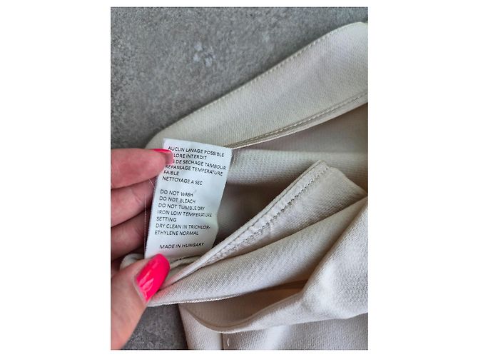 Shorts Carven bege em lã e viscose - vista 6