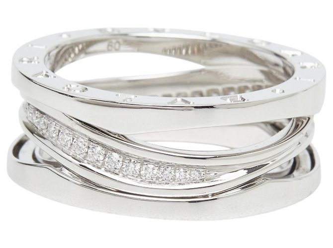 Bulgari Anello B-zero1 Legend in oro bianco 18K e diamante di Bvlgari - vista 3