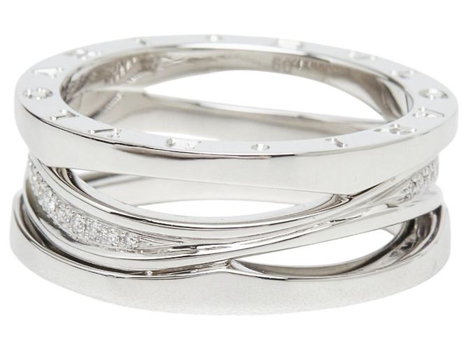 Bulgari Anello B-zero1 Legend in oro bianco 18K e diamante di Bvlgari - vista 4