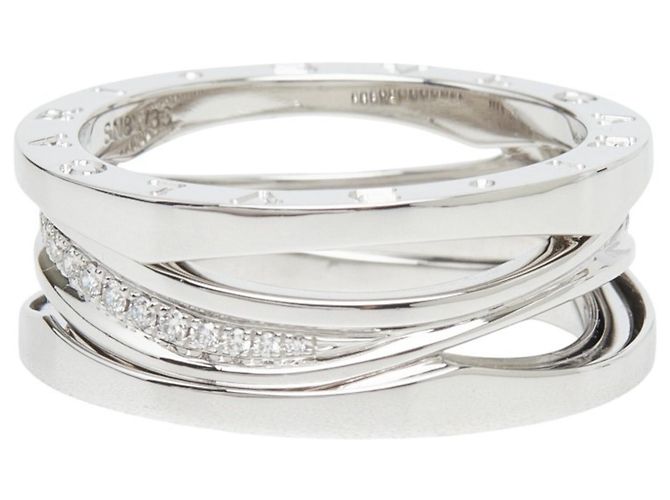 Bulgari Anello B-zero1 Legend in oro bianco 18K e diamante di Bvlgari - vista 5