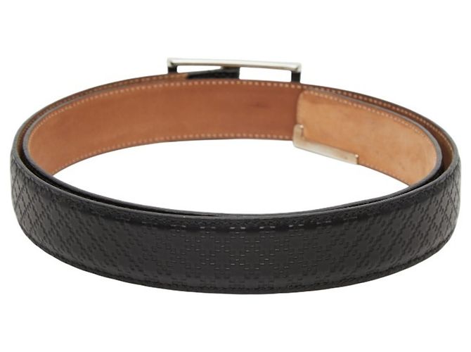 Cintura Gucci Diamante in pelle nera Nero - vista 3