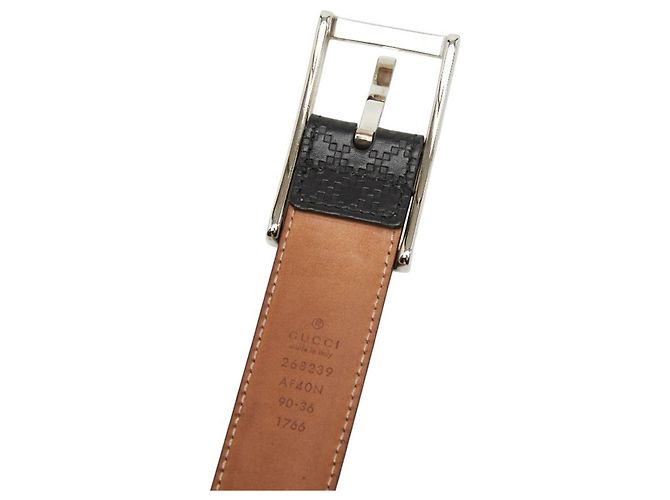 Cintura Gucci Diamante in pelle nera Nero - vista 4