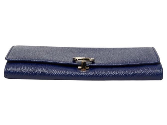 Bulgari Bvlgari Long Wallet aus blauem Leder - Ansicht 3