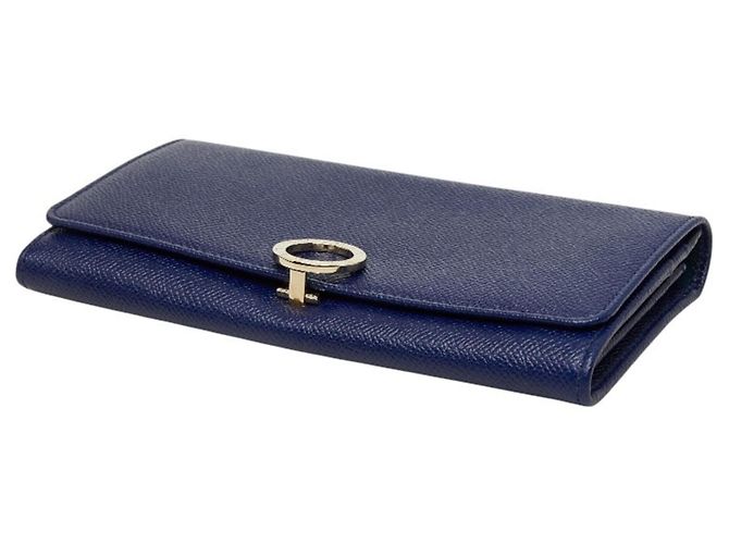Bulgari Bvlgari Long Wallet aus blauem Leder - Ansicht 4