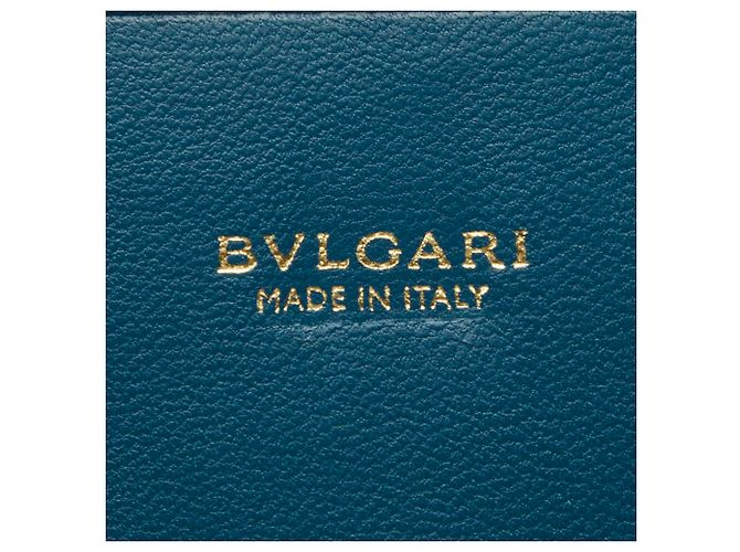 Bulgari Bvlgari Long Wallet aus blauem Leder - Ansicht 7